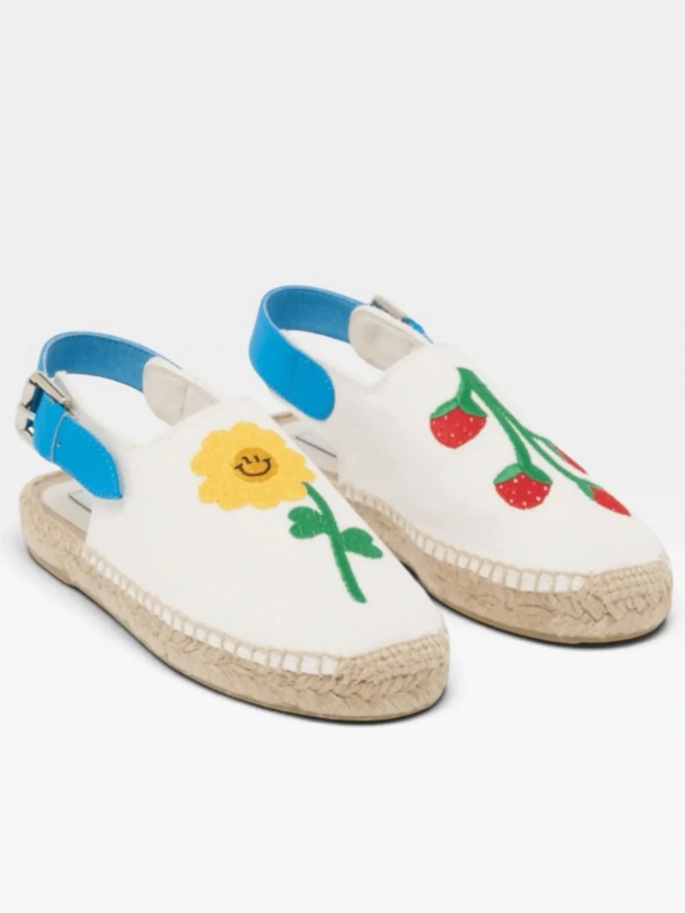 Stella McCartney Embroidered Canvas Espadrilles 3.5